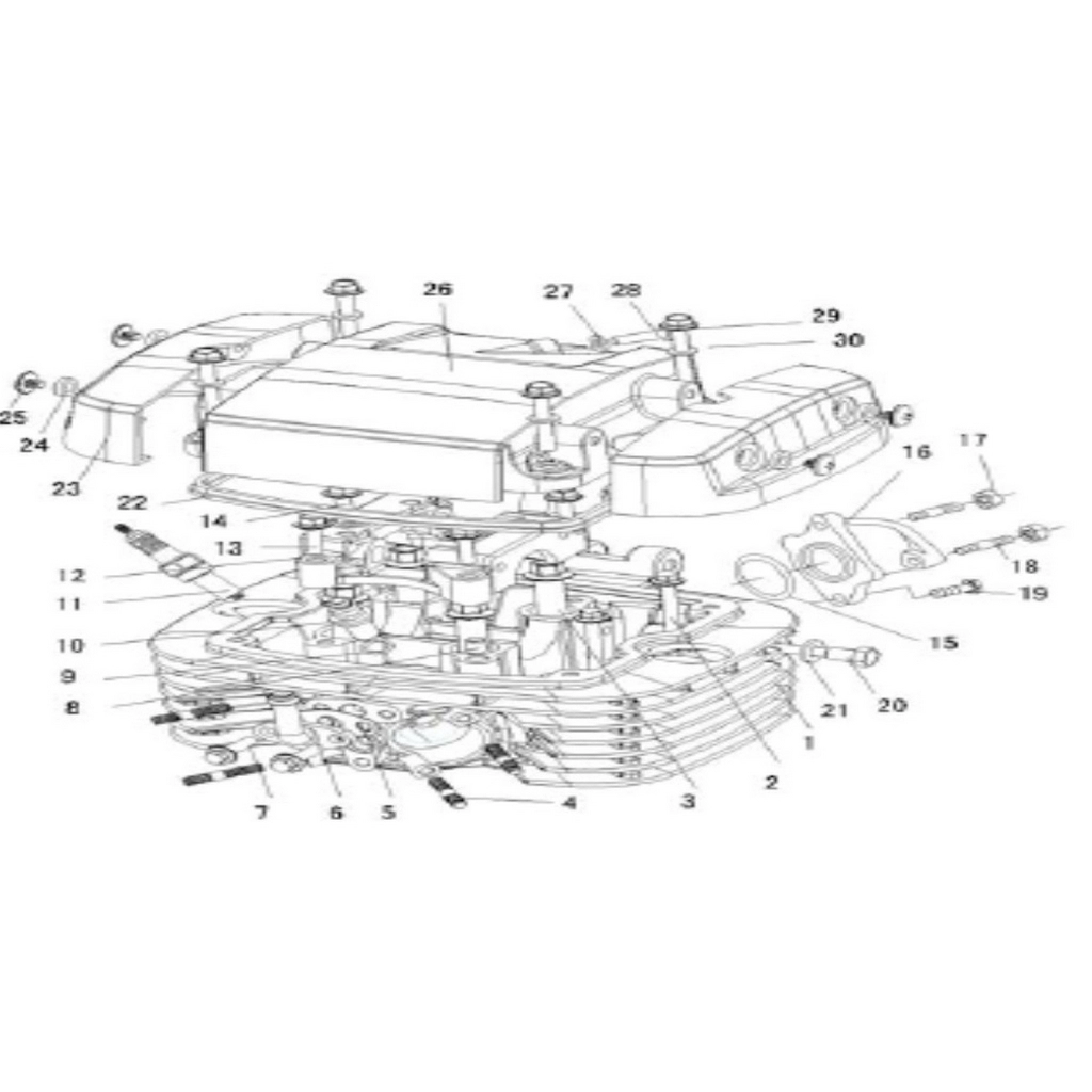 ASYA AS250 (250-MJR) SILINDIR KAPAK #AS250-MJ E0101